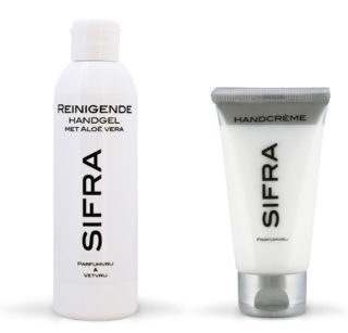 Parfumvrije Handgel met 70% alcohol & Handcreme